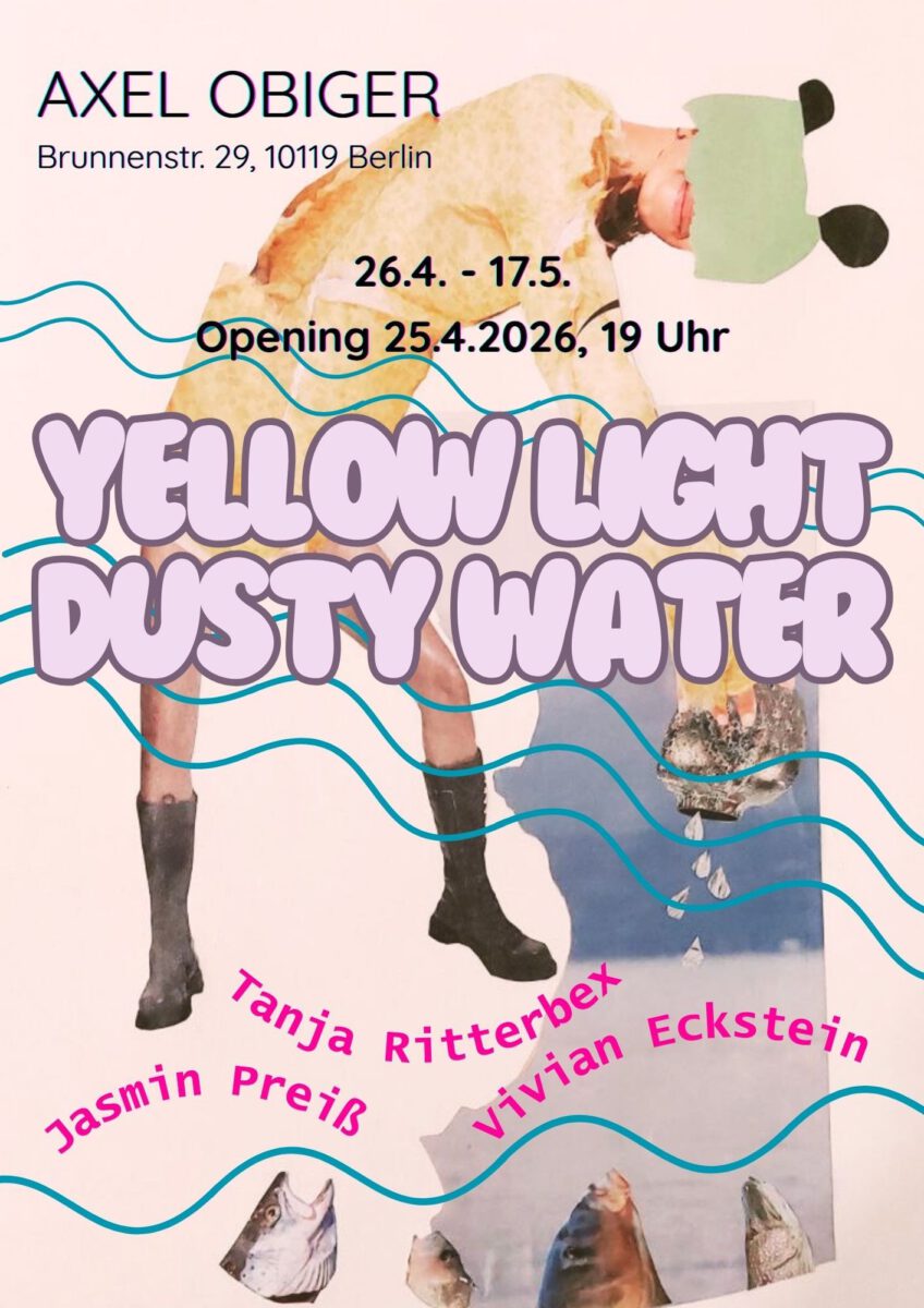 Poster Yellow Light, Dusty Water by Vivian Eckstein (Melusine, 2024, Collage auf Papier, 30 x 21 cm)